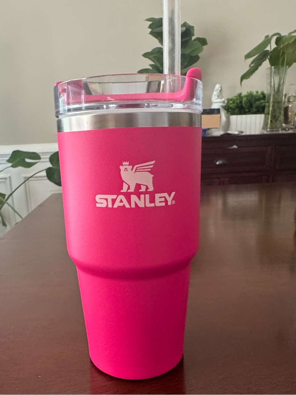 STANLEY 20 oz  PINK Tumbler with Straw